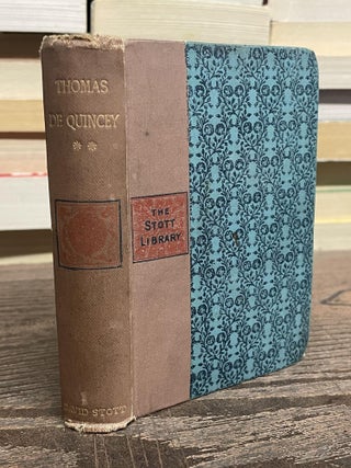 Item #96817 De Quincey: A Selection of his Best Works- Vol. II" On Murder, considered as one of...