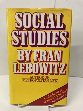 Item #98352 Social Studies. Fran Lebowitz